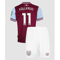 West Ham United Niclas Fullkrug #11 Hjemme Trøje Børn 2024-25 Kortærmet (+ Korte bukser)